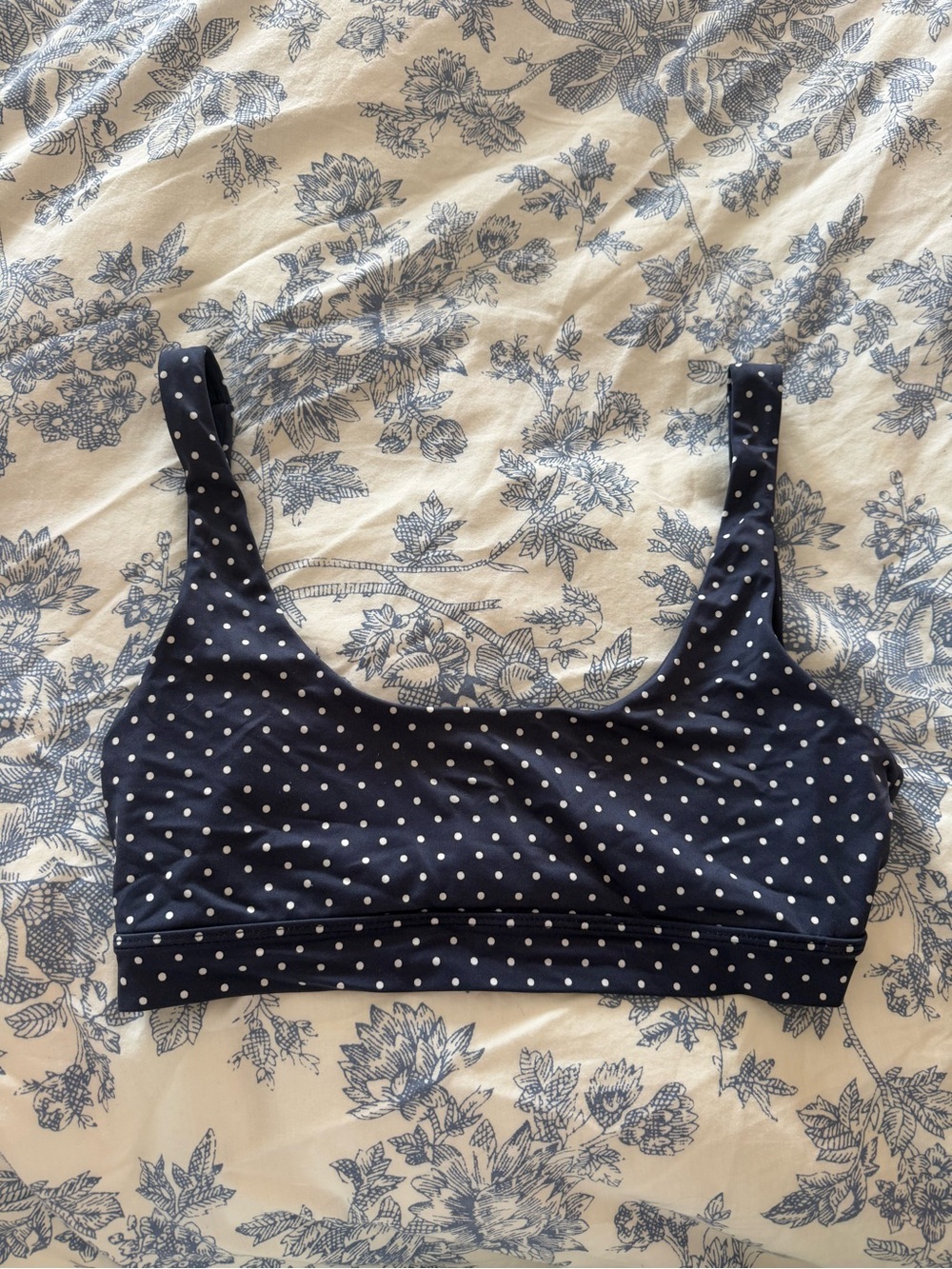 PacSun Navy Polka Dot Bikini Top